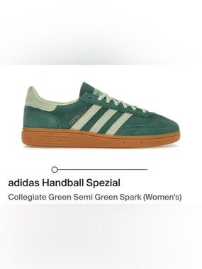 adidas Spezial Green Suede Handball Sneakers with Gum Sole